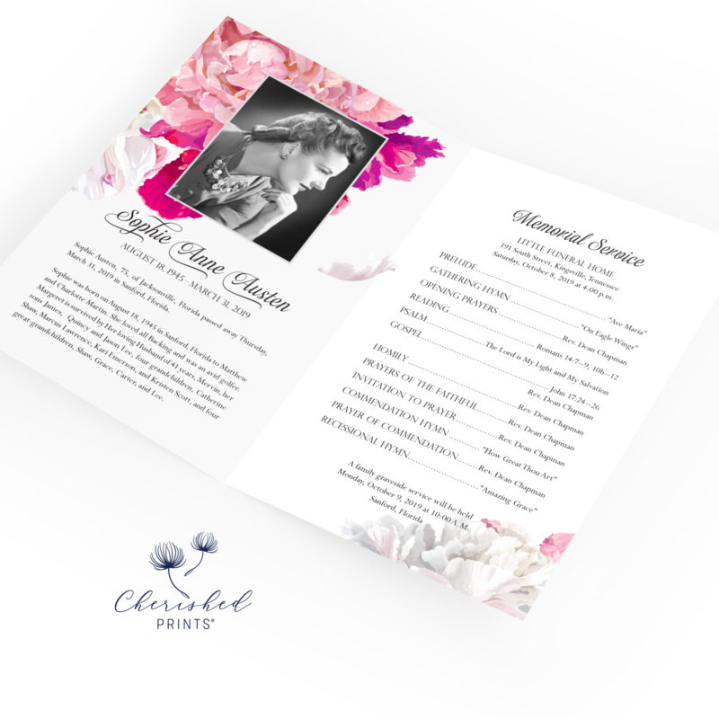 Premium Funeral Program Designs • Cherished Prints