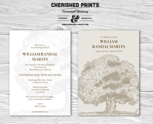 Oak Tree Invitation