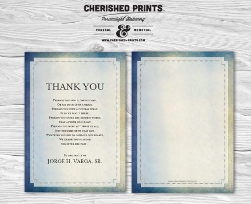 Modern Watercolor Texture Thank You Card