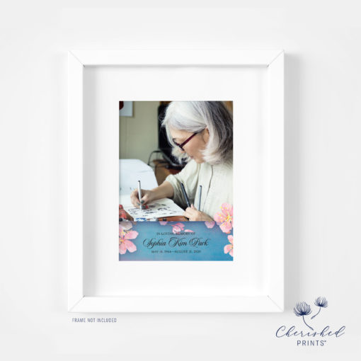 Cherry Blossom Sakura Framed Memorial CardAnnouncement