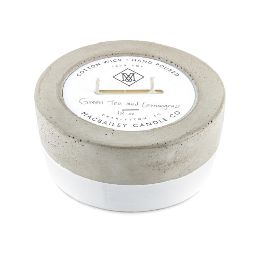 Concrete Candle 12oz - White Dipped